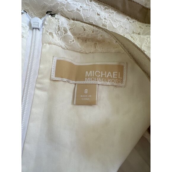 MICHAEL Michael Kors White Lace Sheath Dress, Sleeveless Women's Size 8 - Picture 9 of 11